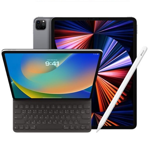 APPLE 2021 iPad Pro 12.9 5세대 Cellular+애플펜슬 2세대,폴리오키보드 (256GB)_이미지
