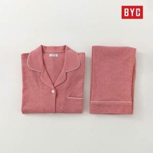  BYC 여자 양면 순면 홈웨어 파자마 상하 세트 NNG2020