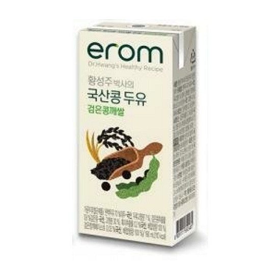 이롬 황성주 박사의 국산콩 두유 검은콩깨쌀 190ml (64개)