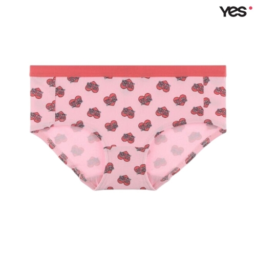  YES 속옷 핑크하트 면소재 여성 사각팬티 YSWPW751