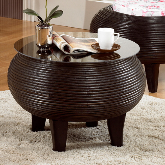  프라이드리빙 사라방드 몰디브 라탄테이블 블랙