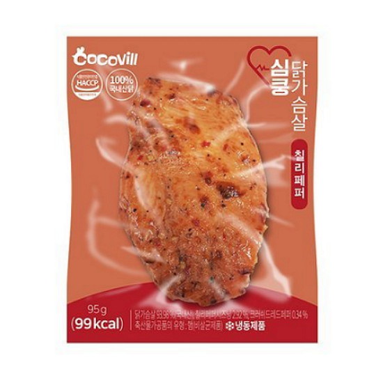 청솔식품 꼬꼬빌 심쿵닭가슴살 칠리페퍼 99g (30개)_이미지