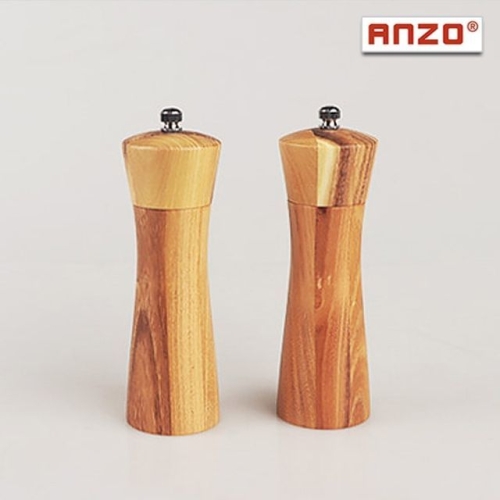 칼백화점 Anzo 안조 우드 솔트 앤 페퍼밀 2P 세트  그라인더