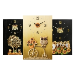 미트라샵 국내생산 풍수지리 부엉이 해바라기 액자시계 40 60