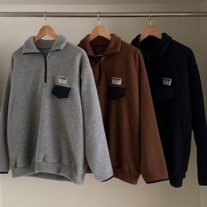 아이우먼 빅사이즈티 T710L510 모어배색지퍼카라맨투맨 KD