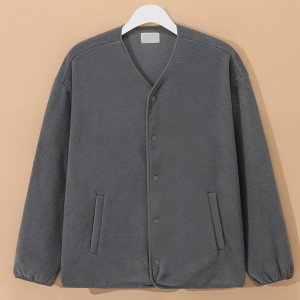후앙스 데일리 스냅버튼 노카라 플리스 가디건 SBJP-2316
