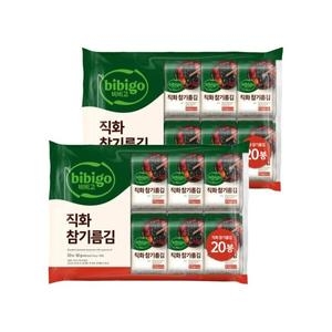CJ제일제당 비비고 직화 참기름김 4.5g (80개)