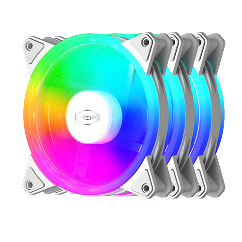 PCCOOLER CPS F3 T120 ARGB (3팩, 화이트)_이미지