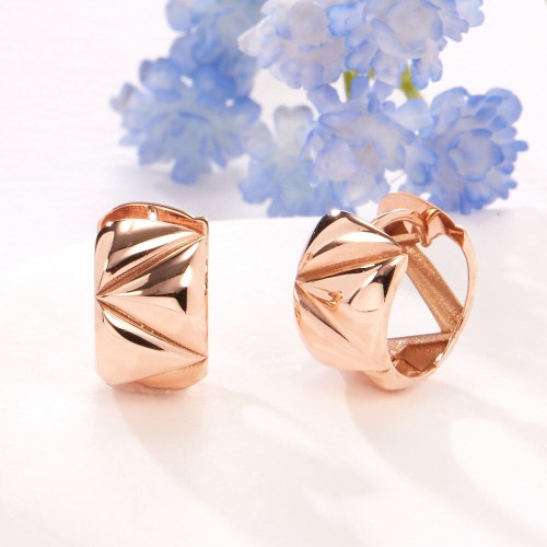 14K 지그재그 트리니티 컷팅 원터치 링 귀걸이 한쌍 SNE41670