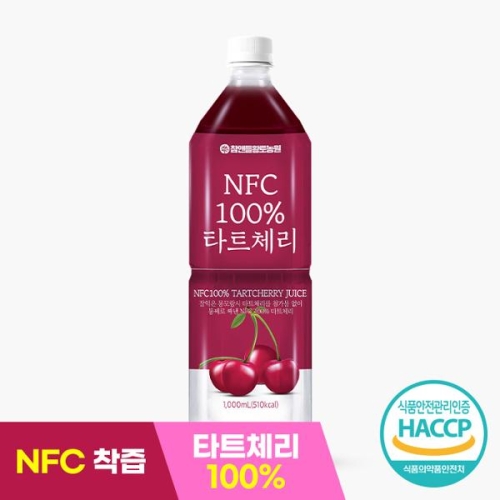 황토농원 몽모랑시 NFC착즙 원액 100% 타트체리 주스 1L (1개)_이미지