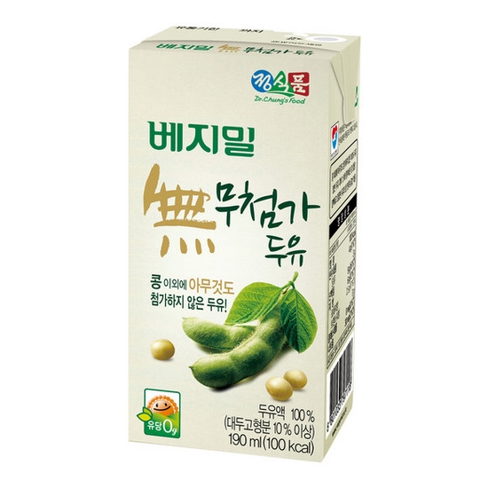 정식품 베지밀 무첨가 두유 190ml이미지입니다. 누르면 해당 게시물로 새창이동합니다.