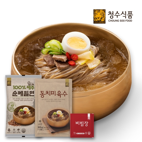제주순메밀면 150gx15개+동치미육수 300gx11개+비빔장50gx4개