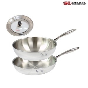 베일리 통5중 스텐레스 IH 프라이팬 3종L (팬28+궁중28+뚜껑)