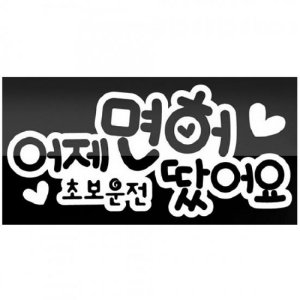 0581 큐심 어제면허 차량용 스티커