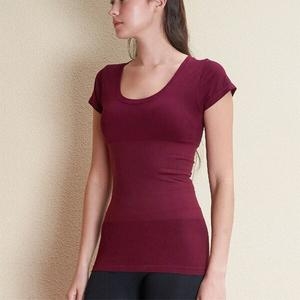세컨스킨 복부 보정 캡 슬리브 탑 KT9003 BURGANDY S COLORBURGANDY / SIZES 상세 설명 참조_이미지