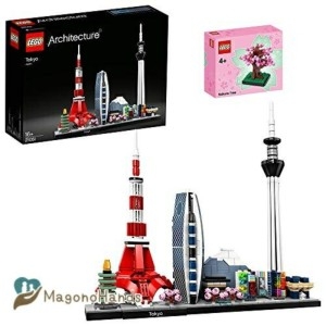 레고 아키텍처 도쿄 21051+벚꽃 미니 세트 포함 단일 옵션