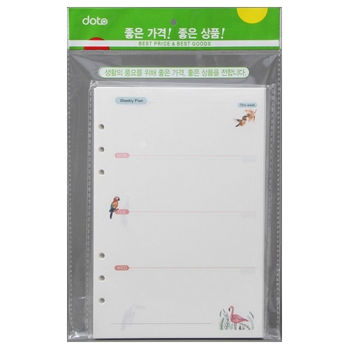 세컨드맨션 A5 6공 다이어리 리필 속지 (위클리)_이미지