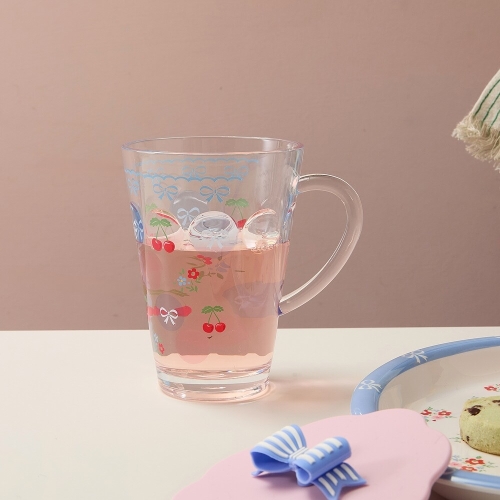 엠에이치앤코 모던하우스 로맨틱체리 아크릴 도트컵 340ml