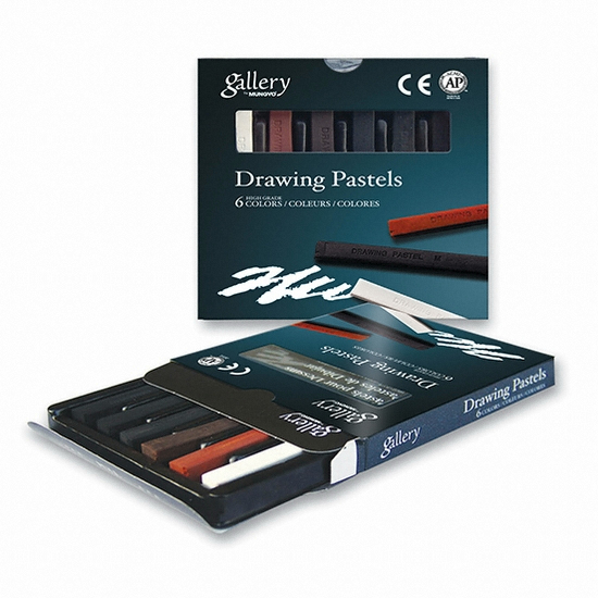 문교 전문가용 사각 드로잉파스텔 콘테 (6색)_이미지