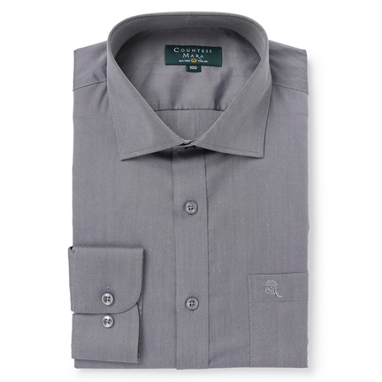 클리포드 카운테스마라 벰베르그 레귤러 솔리드 세미와이드 다크그레이 긴소매 셔츠 CDCQ4B5302XK0