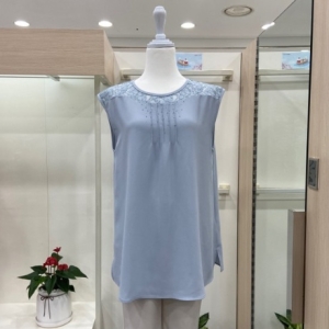 레이스 큐빅 포인트 민소매 티셔츠 JLMV235