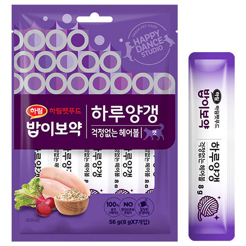 캣 밥이보약 하루양갱 걱정없는 헤어볼 56g (8g x 7p)