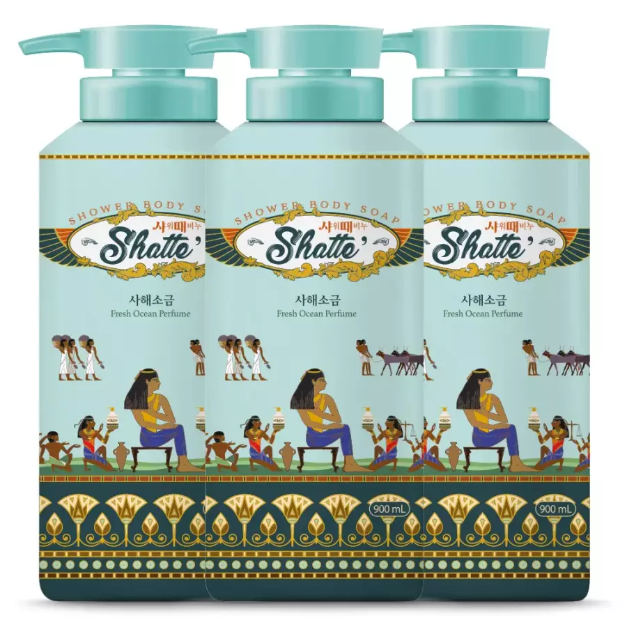 무궁화 샤워때비누 사해소금 샤워 때비누 900ml (3개)