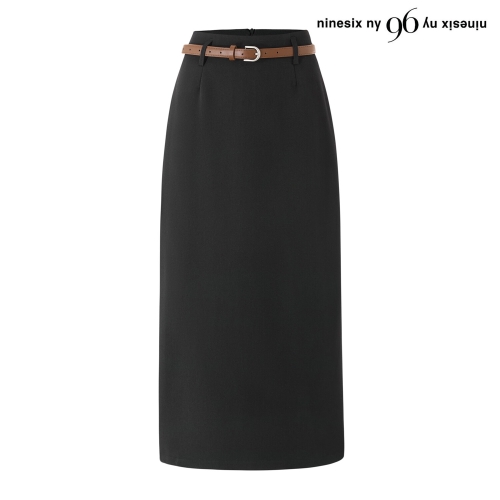 96NY 여성 데일리 모던 벨티드 H라인 스커트 NQ1WH001L0_이미지