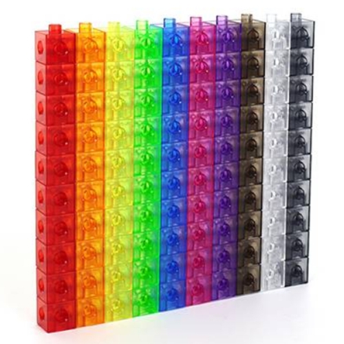 가베가족 큰솔스토밍 트윙클 연결큐브 100p KS5335 빨강 주황 노랑 연두 파랑 분홍 보라 갈색 흰색 검은색