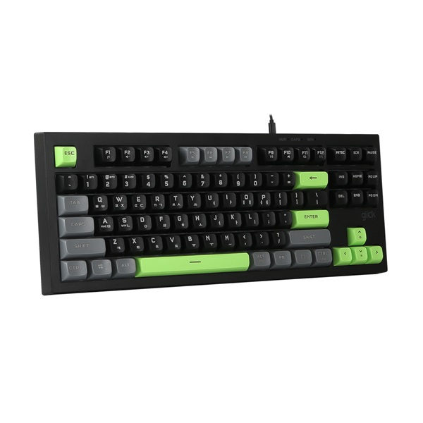 지클릭커 OFFICEPRO OPK50 사일런스 M RGB 무소음 방수 87 (Poker Green)_이미지