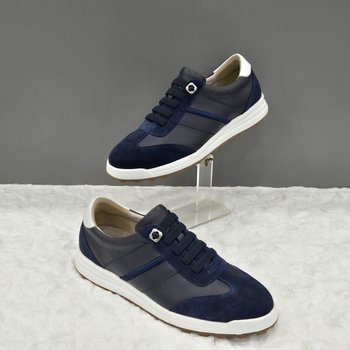 남성 스웨이드 포인트 스니커즈 Y2HF40ZP20 NAVY 4SD JJ