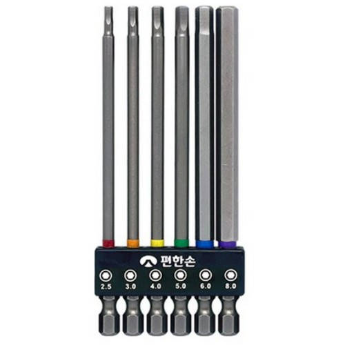편한손 육각 비트소켓 세트 HBS6-75 (6pcs)_이미지