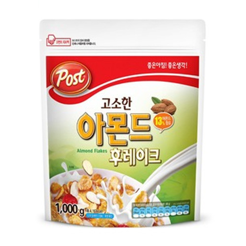 동서식품 포스트 고소한 아몬드 후레이크 1kg (1개)_이미지