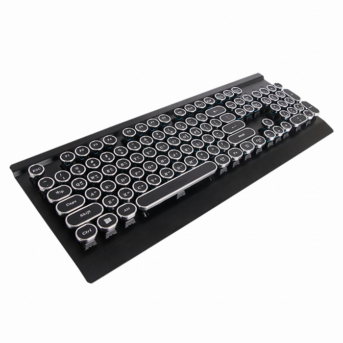 앱코 HACKER K600 하데스 레인보우 액션 LED 더블 키캡 (레트로 써클키캡 에디션, 청축)