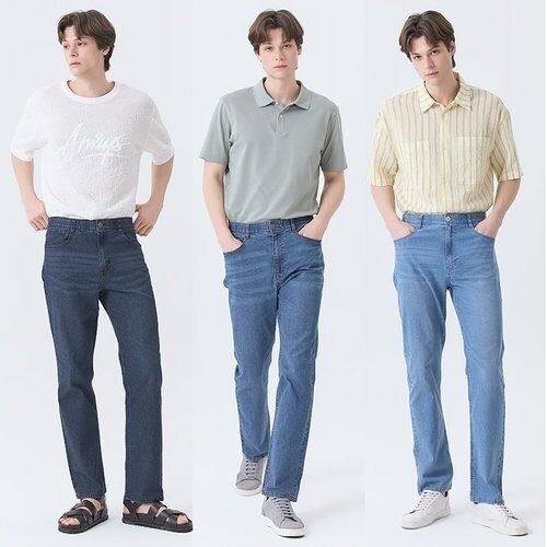 뱅뱅 남성 썸머 라이크라 스트레이트 데님 3종_638102