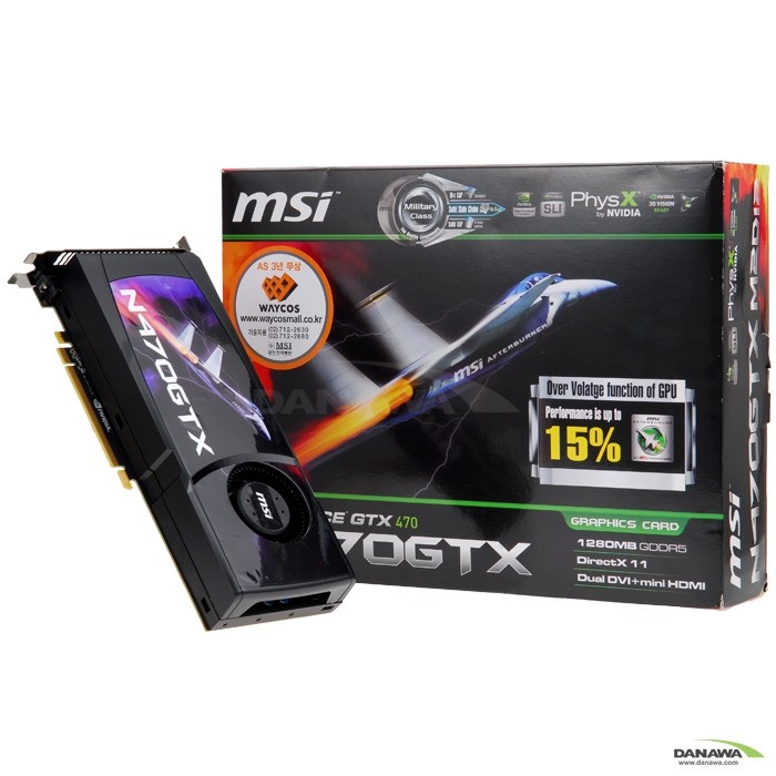 MSI 지포스 GTX470 N470GTX-M2D12 D5 1.2GB + Mini-HDMI_이미지