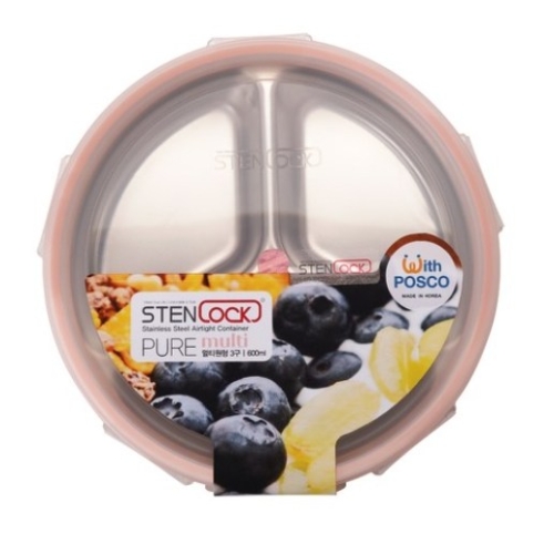 스텐락 퓨어 멀티 원형 3호 3구 600ml (3개)_이미지