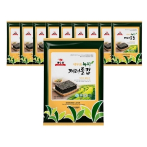 완도물산 새우표 완도 녹차재래 돌김전장 30g (10개)