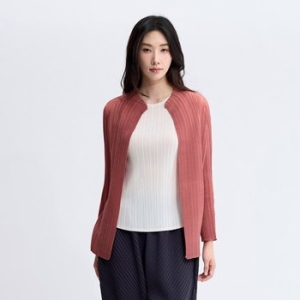 플리츠미 스퀘어 프레스 노 카라 가디건_EPCDF125001