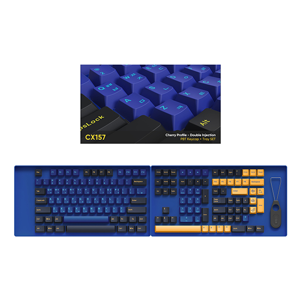 COX CX157 PBT 이색사출 키캡 트레이 세트 (Blue Tang)_이미지