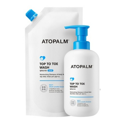 네오팜 아토팜 탑투토 워시 460ml+리필 400ml (1개)