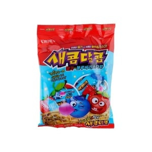 크라운제과 새콤달콤 딸기, 블루베리소다향 200g (5개)_이미지