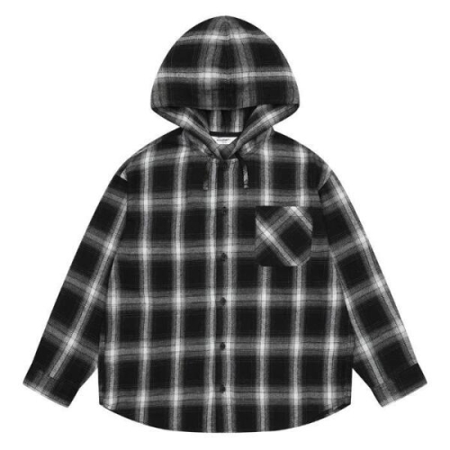 소이어패럴 에꼴리에 HC14 유니 루즈핏 후드 체크 셔츠 유니 루즈핏 후드 체크 셔츠 26A533
