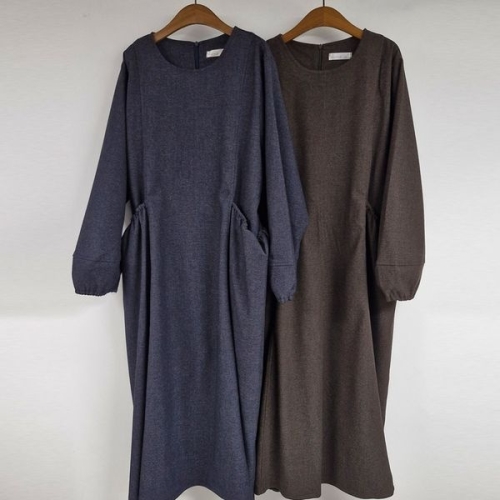 아이우먼 빅사이즈원피스 V605L511 사이드밴딩포켓원피스 SM_이미지