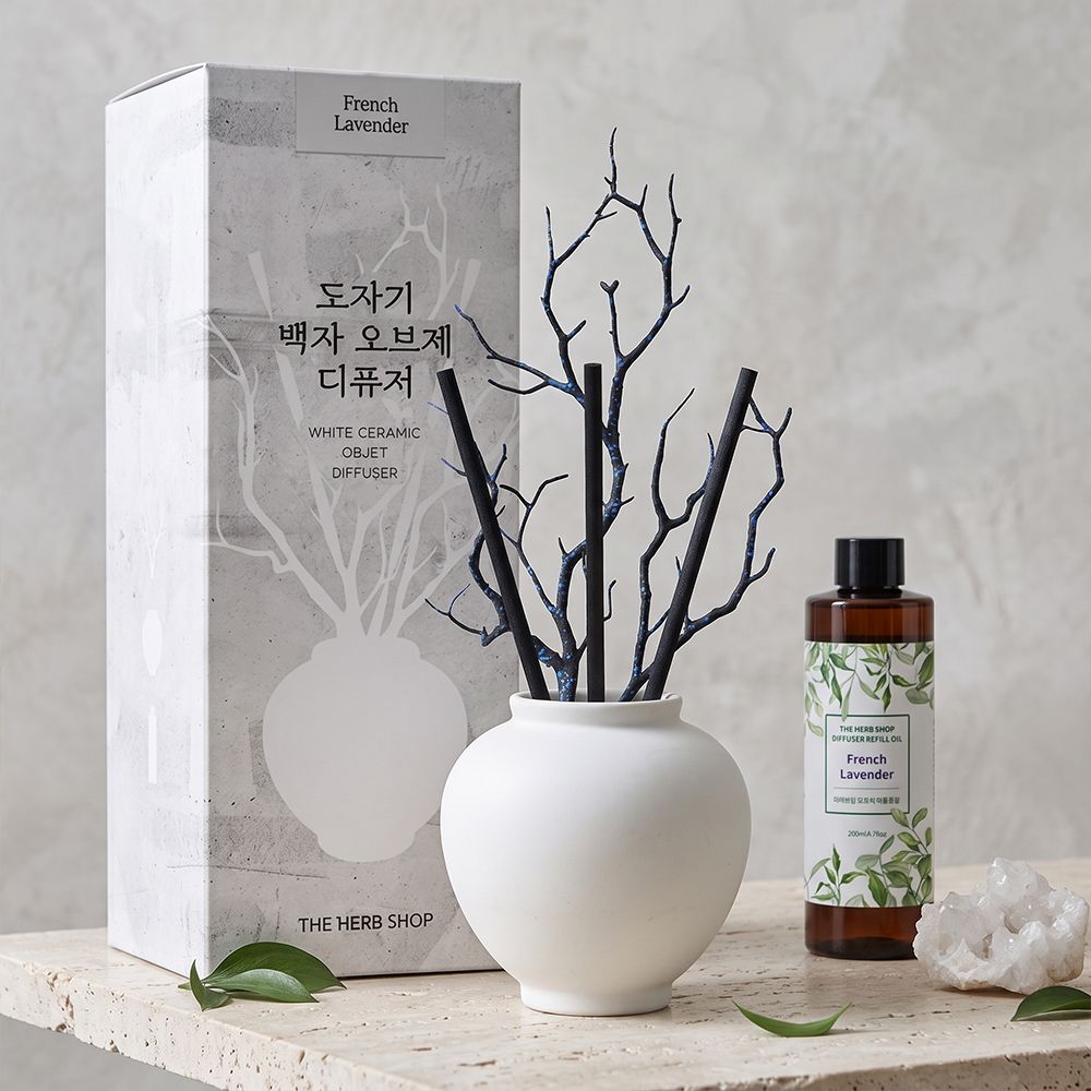 도자기 백자 오브제 포레스트피톤치드향 500ml