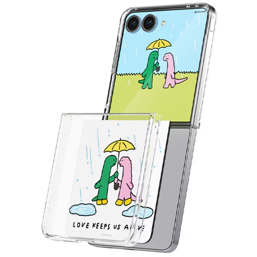 엑스플러스 갤럭시Z 플립7 조구만 레인 플립수트 카드 with 케이스