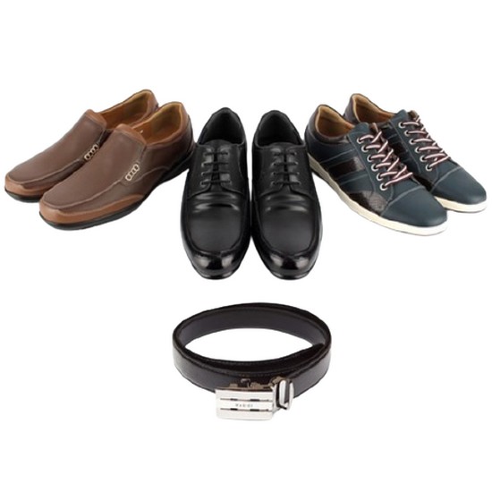 무다 천연소가죽 남성화 3종 셋트+소가죽 벨트_이미지