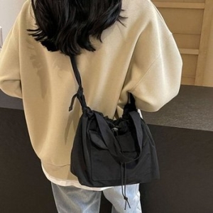  나일론 데일리 가벼운 크로스 백 여성 가방 블랙_WFFJ3P0