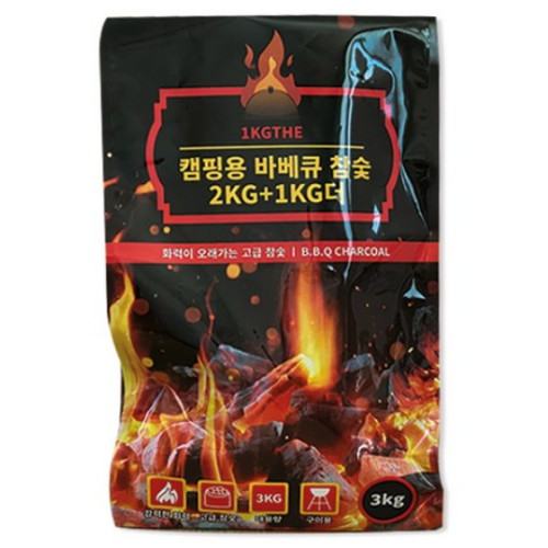 1KGTHE 캠핑용 바비큐 참숯 3kg