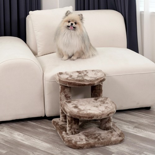 펫토리아 한탭뚝딱 플러시 강아지계단 반달 브라운이미지입니다. 누르면 해당 게시물로 새창이동합니다.